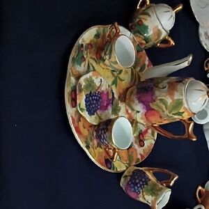 Colorful Fruit Pattern Tea Set